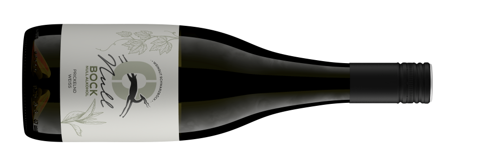 1000x1000NULL Null Bock Null Alkohol Flasche mit Glas